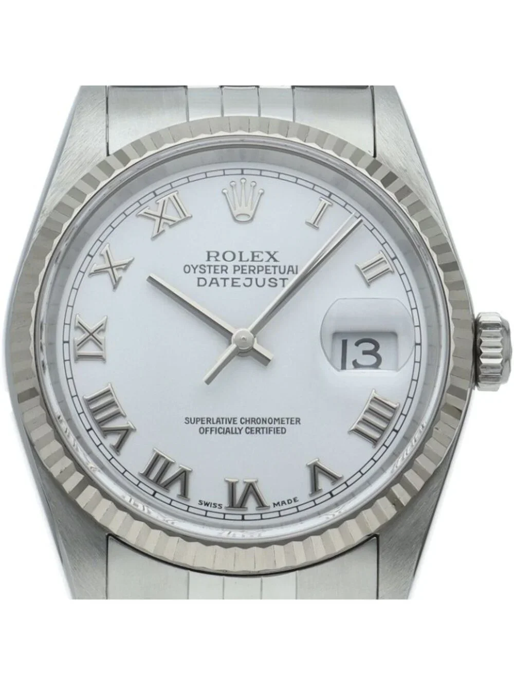 Rolex Datejust Watch 18k White Gold SS Polished